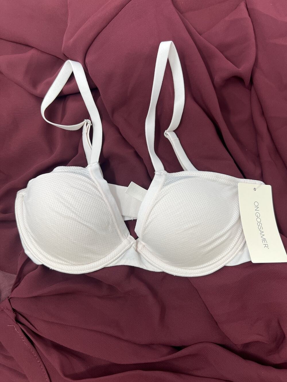 On Gossamer NWT US 30B Mauve Chalk G3240 Half Cup Demi Bra